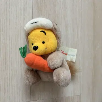 레어 희귀 인형옷 푸우 디즈니 말 당근