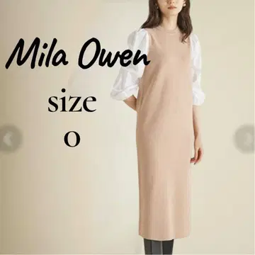 [ 새상품급 ] 미라 오웬 직물 슬리브 도킹 디자인 원피스