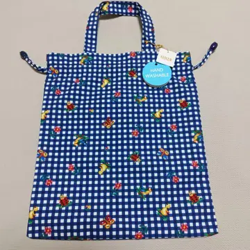페이러 하이디 손잡이 복조리 네이비 체크 무늬