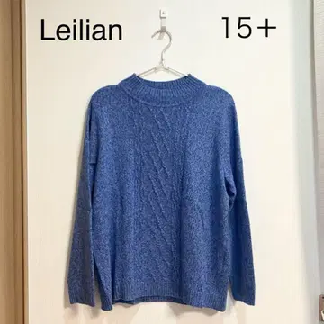 0124 Leilian 캐시미어 100% 하이넥 스웨터 15+ 사이즈