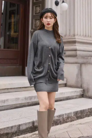 herlipto Clemence Knit Dress Set M