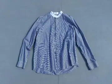 sacai 15-00806M 4 스트라이프 밴드 카라 긴팔 셔츠