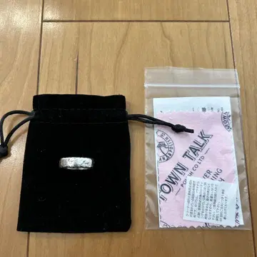 폴스미스 토끼 무늬 실버 반지 텍스처 마감 직경 약 22cm