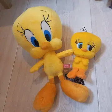 미사용 새상품 루니 툰즈 트위티 봉제 인형 2개