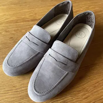 컨디션 최상 히미코 그레이스 스웨이드 로퍼 22.5cm