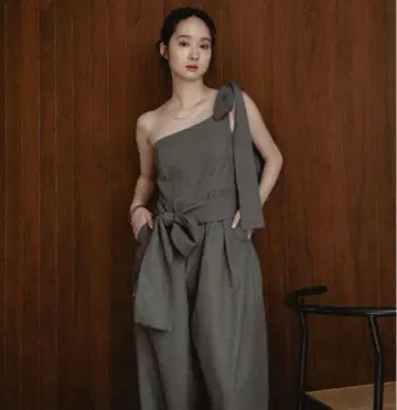mideal 리본 디테일 콤비네존