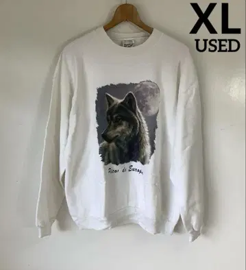 늑대 울프 달 구제 의류 트레이닝복 애니멀 맨투맨 (XL) B21