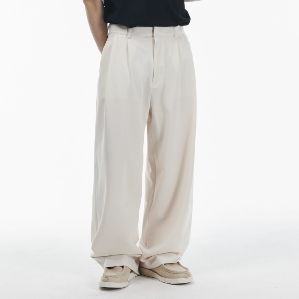 Irenisa 23aw two tucks wide pants TWO TUCKS WIDE PANTS – IRENISA