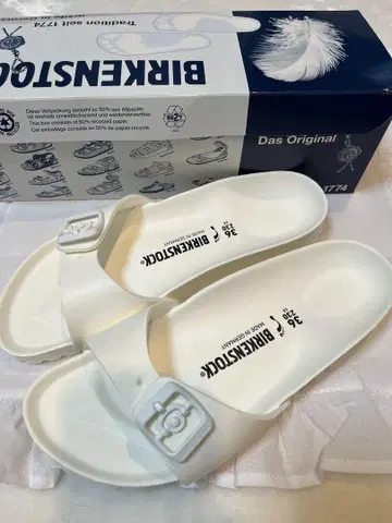 새상품 BIRKENSTOCK 마드리드 EVA 화이트 샌들 36