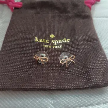 미사용 케이트 스페이드 리본 귀걸이 핑크 골드