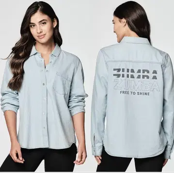 정품 zumba denim 셔츠 XS