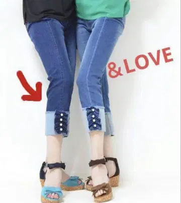 앤드러브 앤드러브 데님 바지 하의 L
