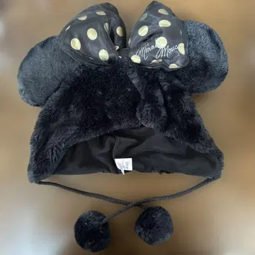 미니 마우스 귀 달린 퍼 모자 58cm