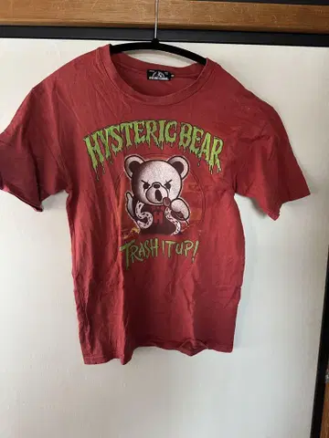 HYSTERIC BEAR 티셔츠 빨간색