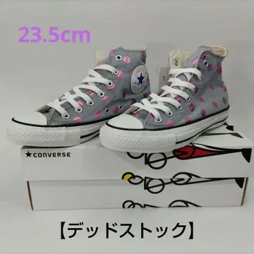 컨버스 SHINYDOT HI 그레이/핑크 23.5cm