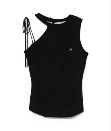andmary Angie ribbon tank black