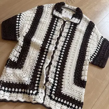 TODAYFUL Crochet Over Shirts -BROWN