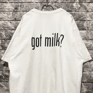 레어 got milk? T셔츠 L 화이트 WHITE 갓 밀크 milk