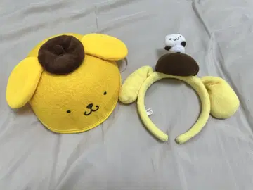 폼폼푸딩 머리띠 모자 세트