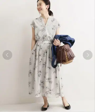 IENA 스키퍼 꽃무늬 플라워 스트라이프 원피스 38