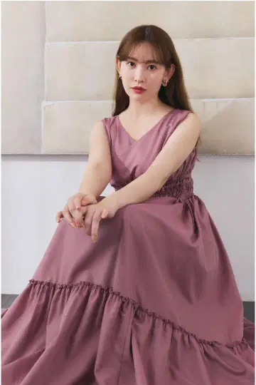 정품 herlipto Riviera Double Bow Dress