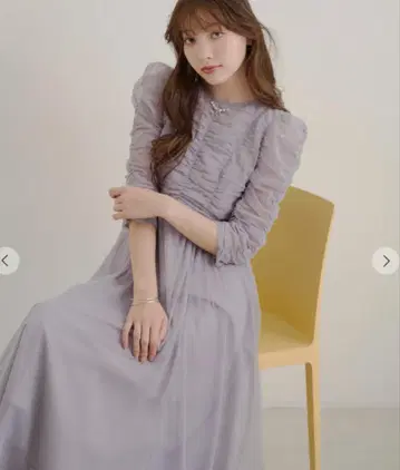 LILLIAN CARAT 개더 튤 원피스 2차 모임 경사