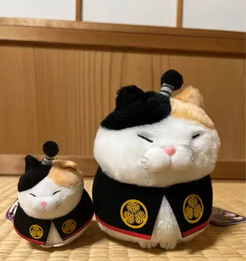 히게 만주 무장 이에야스 미사마 봉제 인형 마스코트 2개 세트 익명 배송