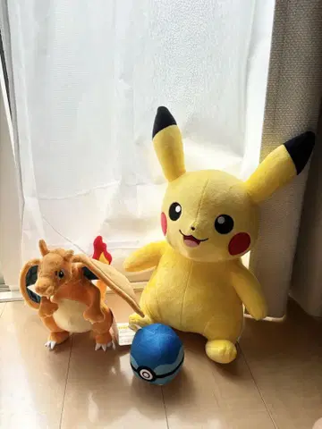 피카츄 리자몽 봉제 인형 세트