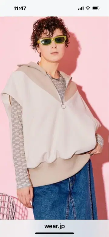 MAISON SPECIAL 본딩 하이넥 ZIP 베스트