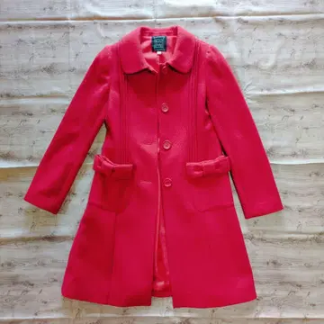 신시아 애로우 Lee 빨간색 울 코트 사이즈 2