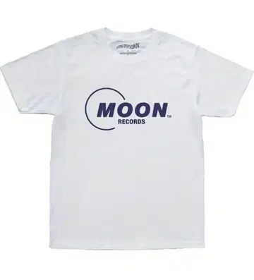 MOON RECORDS 로고 T셔츠 화이트