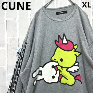 CUNE 큔 긴팔 토끼 유니콘 롱T 소매에 세로 밴딩 2도 XL