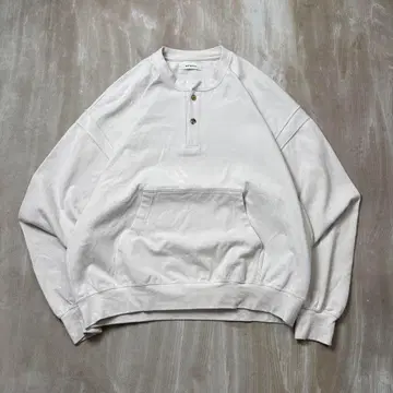 MATSUFUJI 마츠후지 맨투맨 얇은 소재 버튼 그레이