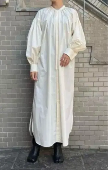 HYKE T/C GATHERED DRESS 222-16145