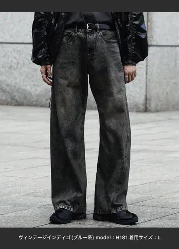 VINTAGE WASHED CURVED DENIM
