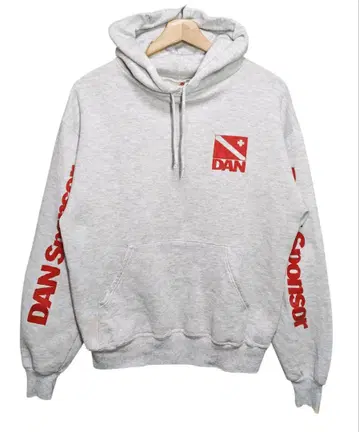 80s USA JERZEES DAN Sponsor 프린트 후드티