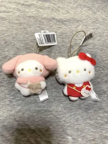 새상품 스튜디오 하누루 x 산리오 키티&마이멜로디 마스코트 세트