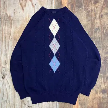 PPFM 아가일 패턴 니트 스웨터 아일랜드제 VINTAGE