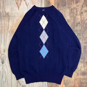 PPFM 아가일 패턴 니트 스웨터 아일랜드제 VINTAGE