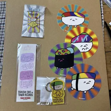 오슈시 카페 타워 레코드 오슈시의 포춘 찻집 키링 특전 세트