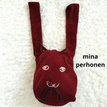 미나 페르호넨 mina perhonen 토끼 토끼 가방 빨간색 코듀로이