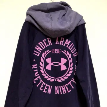 UNDER ARMOUR 백 프린트 후드 맨투맨 네이비 L