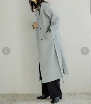 미사용 롱 더블 테일러 코트