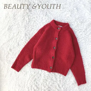 BEAUTY&YOUTH 유나이티드 애로우즈 레드 알파카 가디건