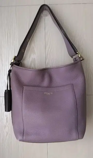 가죽 숄더백 라벤더