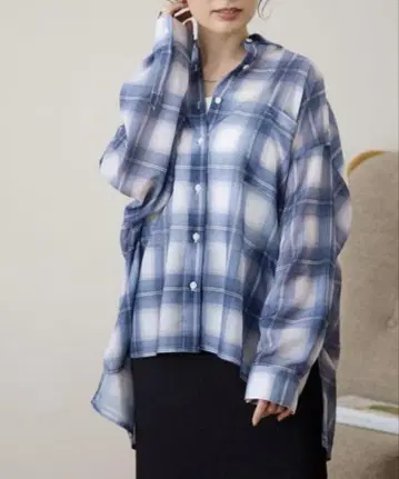 렙심 시어 체크 셔츠