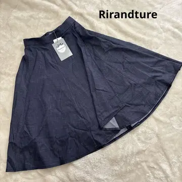 새상품 Rirandture 소프트 데님 플레어 스커트