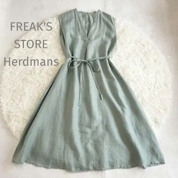 FREAK'S STORE Herdmans 맨즈 린넨 플레어 원피스
