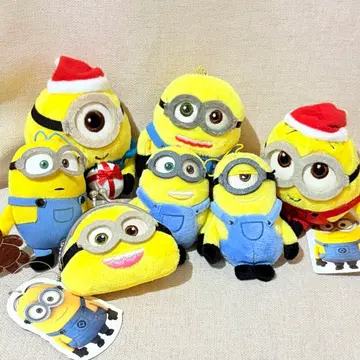 미니언즈 봉제 인형 키링 스트랩 가마구치 파우치 묶음 판매