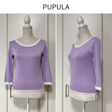 [ 실크 혼방 ] 일본제 PUPULA 7부 소매 티셔츠